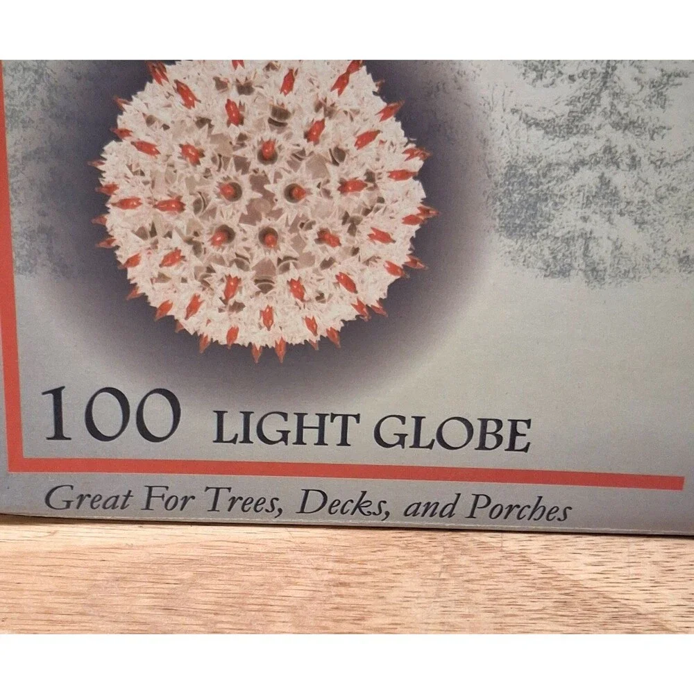 Enchanted Forest Red Globe Lights 100 Lights 6 Inch Diameter Christmas Holiday